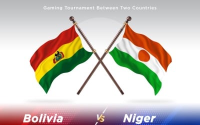 Bolivia kontra Niger två flaggor