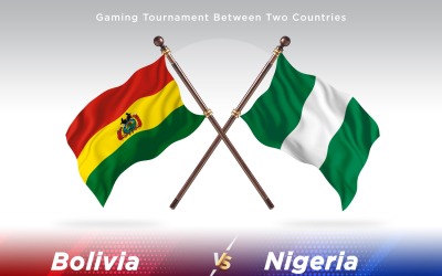 Bolivia kontra Nigeria två flaggor