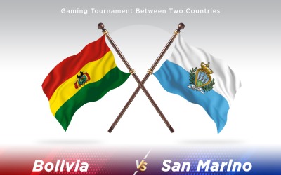 Bolivia kontra san Marino Två flaggor