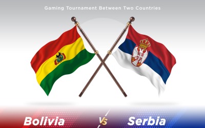 Bolivia kontra Serbien Två flaggor