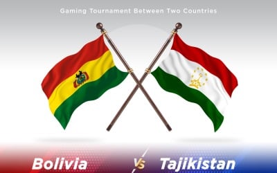 Bolivia kontra Tadzjikistan två flaggor