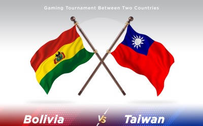 Bolivia kontra Taiwan två flaggor