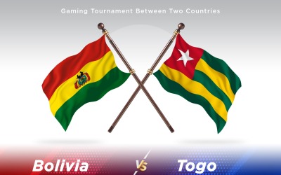 Bolivia kontra Togo två flaggor