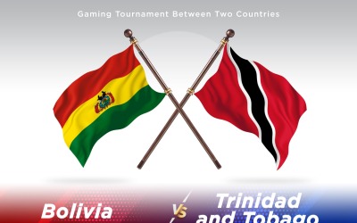 Bolivia kontra Trinidad och Tobago två flaggor