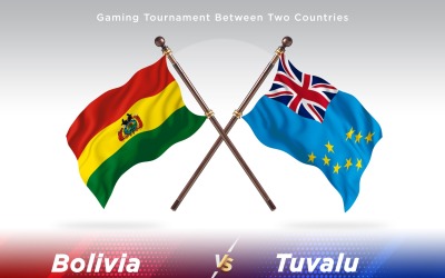Bolivia kontra Tuvalu två flaggor