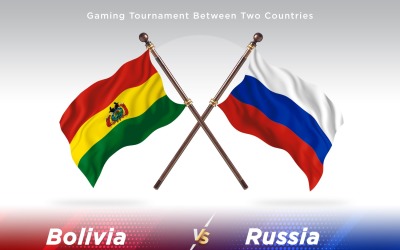 Bolivia versus Russia Two Flags
