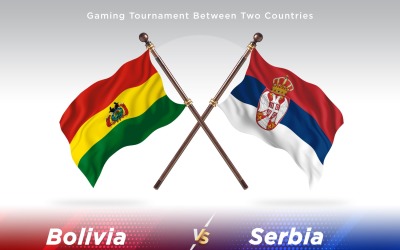 Bolivia versus Serbia Two Flags