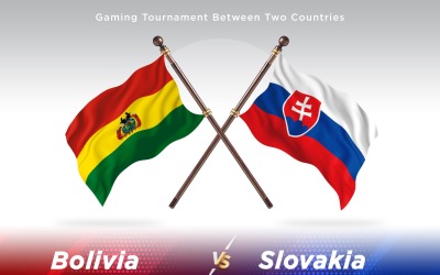 Bolivia versus Slovakia Two Flags