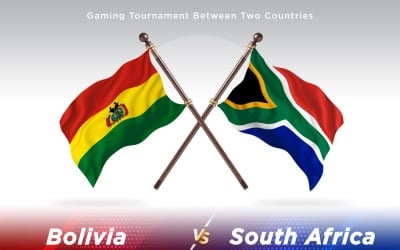 Bolivien gegen Südafrika Two Flags