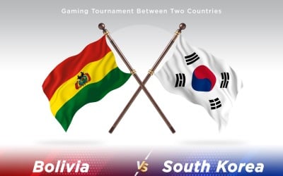 Bolivien gegen Südkorea Two Flags