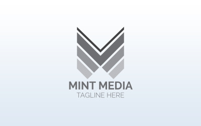 Mint Media M письмо логотип дизайн шаблона