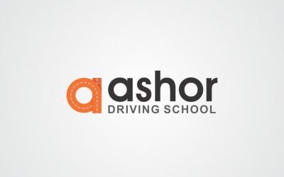 Ashor Sürüş Okulu Logo Tasarım Şablonu