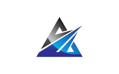 Bokstav initialt en logotyp mall
