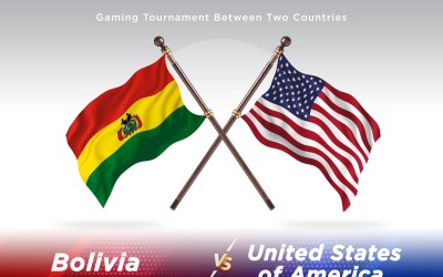 Bolivia kontra USA två flaggor