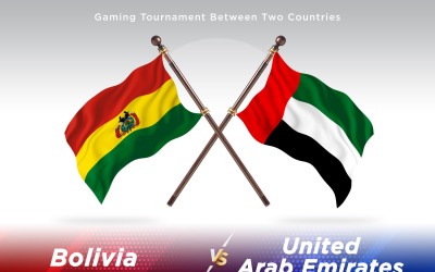 Bolivia versus emiratos árabes unidos dos banderas