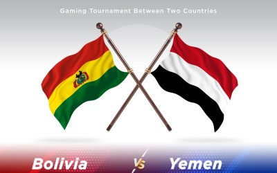 Bolivia versus Yemen Two Flags