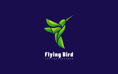 Flying Bird Logo Stil mit Farbverlauf