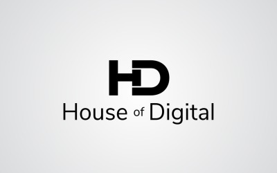 HD Haus der digitalen Logo-Design-Vorlage