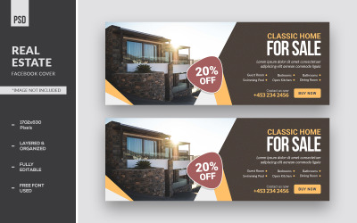 Klasický realitní design Facebook Cover a sociální média Bannerové reklamy