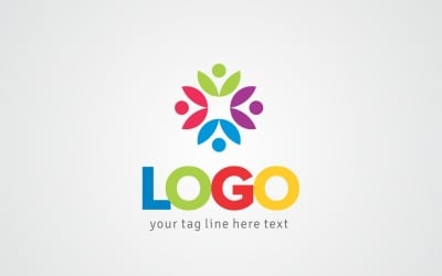 Modelo de design de logotipo criativo de ONG