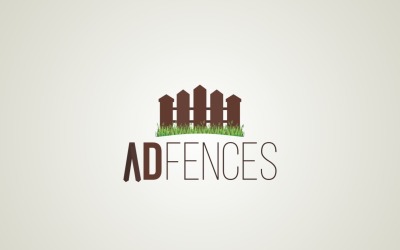 Modelo de design de logotipo de cercas de anúncios
