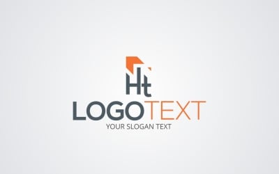 Modelo de design de logotipo de texto de logotipo Ht