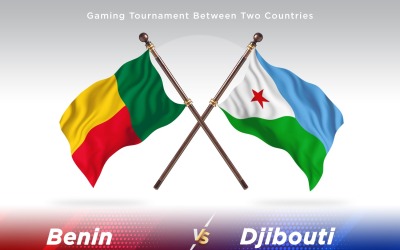 Benin kontra Djibouti två flaggor