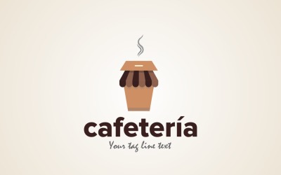 Cafe Teria Logo Tasarım Şablonu