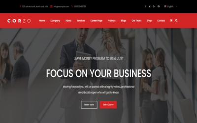 Corzo | Consultoria financeira - Modelo de site HTML5 premium multiuso