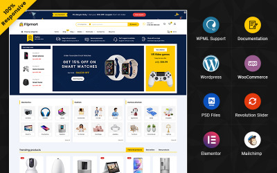 Flipmart – багатофункціональний магазин Elementor WooCommerce Mega Shop
