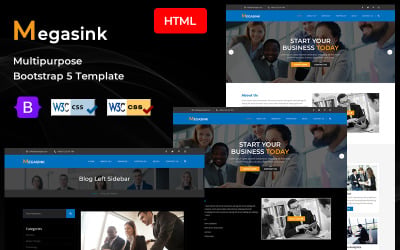 Megasink-Corporate und Multipurpose HTML5 Template