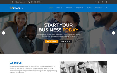 Megasink-korporacyjny i uniwersalny szablon HTML5