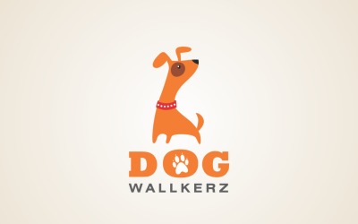 Modèle de conception de logo Dog Walkerz