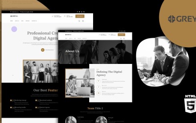 Modelo de site HTML5 da Greyli Modern Agency