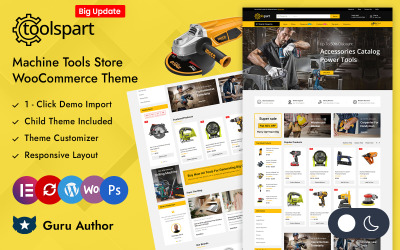 ToolsPart – A legjobb eszközök áruház Elementor WooCommerce reszponzív téma