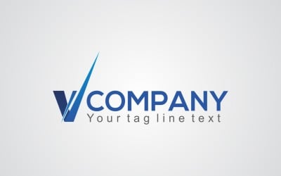 V Company Logo Design Template