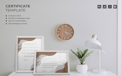 Adriana - Modèle de certificat