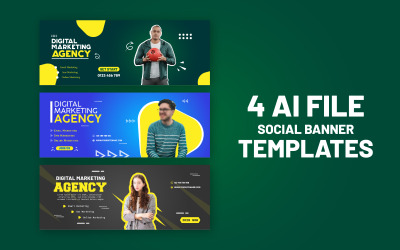 4 Design unico per banner per social media