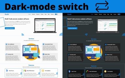 Koshi - Modello di pagina di destinazione dell'applicazione software