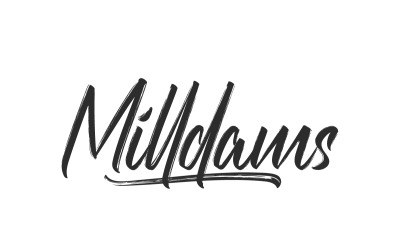 Milldams gyönyörű texturált ecset betűtípus