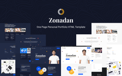 Zonadon - Modelo HTML de portfólio pessoal