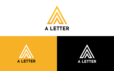 A Letter Modern Monogram Logo Template