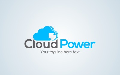 Cloud Power logó vállalati tervezési sablon