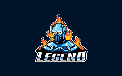 Conceito de design do ícone do logotipo do Legend Mascot