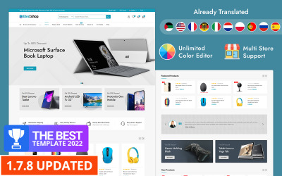 Electshop – elektronika a digitální obchod Téma Prestashop
