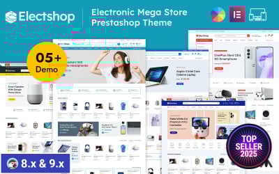 Electshop - Sklep elektroniczny i cyfrowy Prestashop Responsive Theme