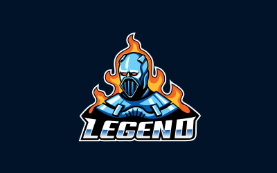 Legende Maskottchen Logo Icon Designkonzept