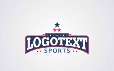 Modèle de conception de logo de sport de texte de logo