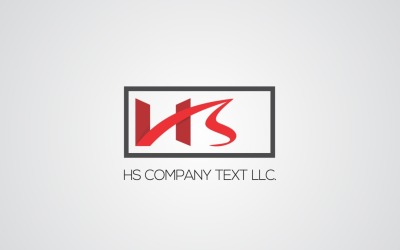 Modèle de conception de logo HS Company Text LLC