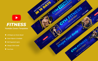 Modèles de couverture Youtube Fitness